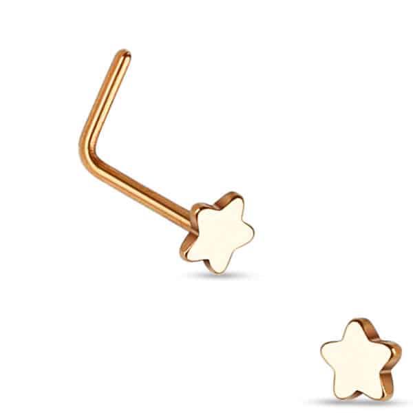 Neus stud piercing met sterretje in verschillende kleuren - Afbeelding 3