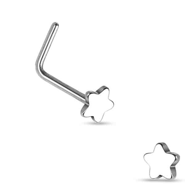 Neus stud piercing met sterretje in verschillende kleuren - Afbeelding 4