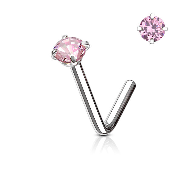 Neus stud met rond kristal in verschillende kleuren - Afbeelding 54