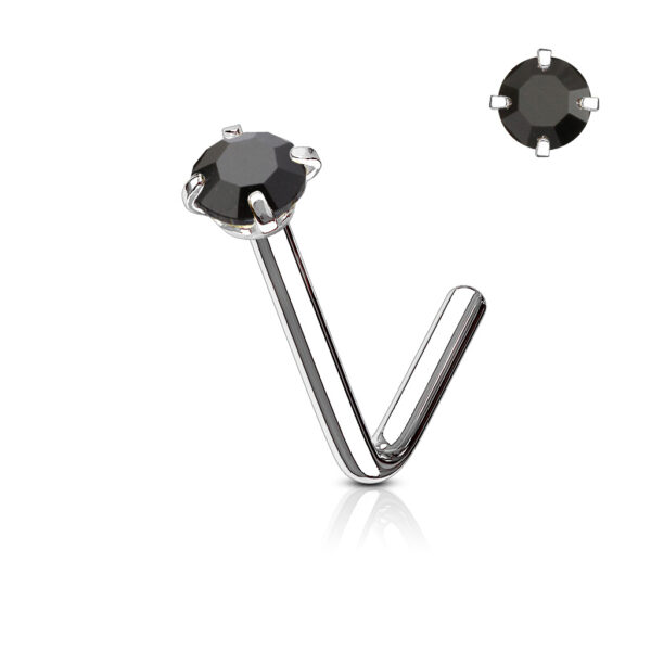 Neus stud met rond kristal in verschillende kleuren - Afbeelding 61