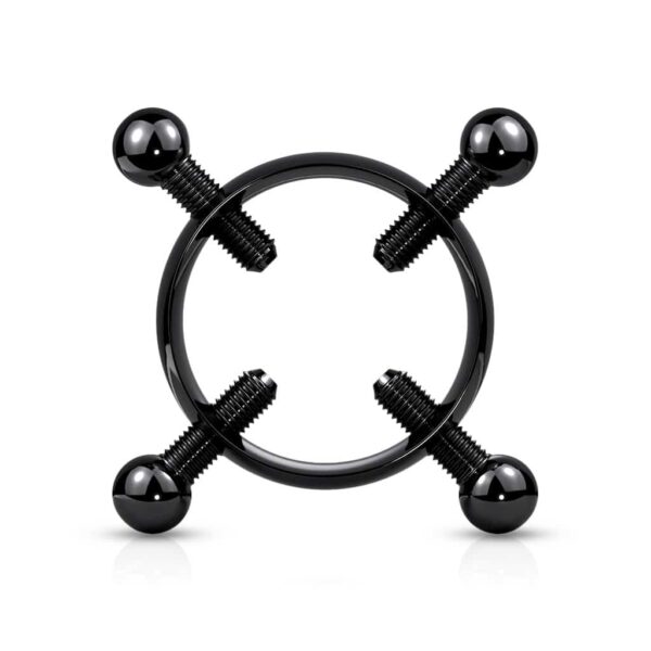 Fake tepelklem piercing met instelbare schroeven - Afbeelding 3