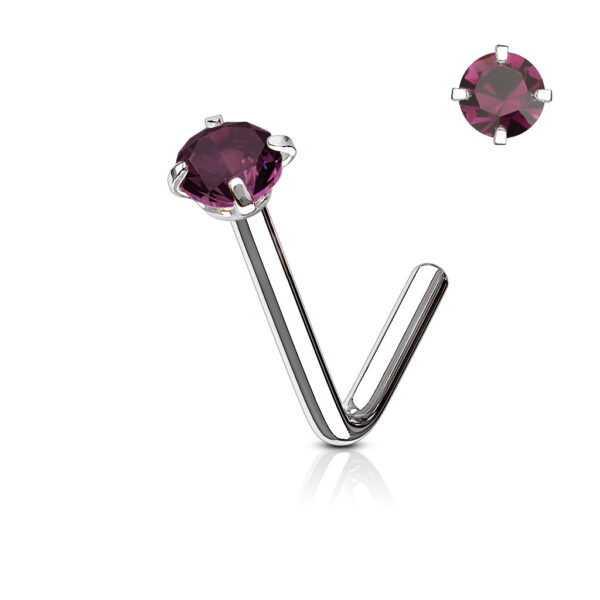 Neus stud met rond kristal in verschillende kleuren - Afbeelding 66