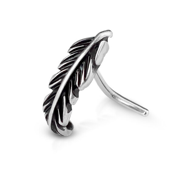 Neus stud piercing met L-vorm blad in verschillende kleuren - Afbeelding 5