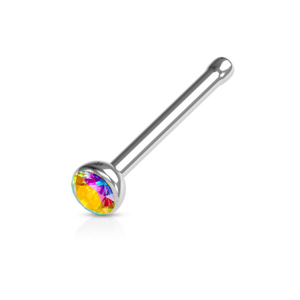 Neus bone piercing met kristal in verschillende kleuren - Afbeelding 11