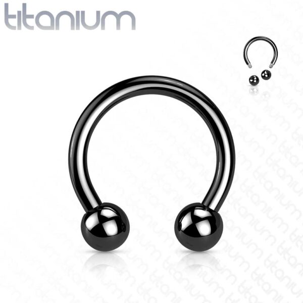 Circular barbell van titanium met coating in verschillende kleuren - Afbeelding 9