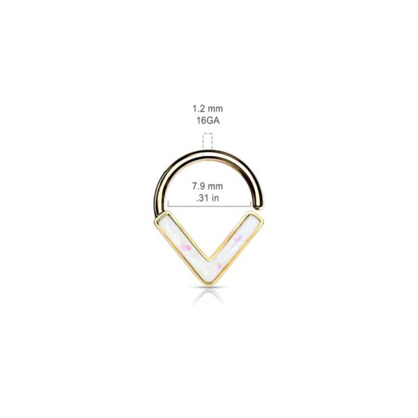 Ring met glitter Chevron in V vorm - Afbeelding 4