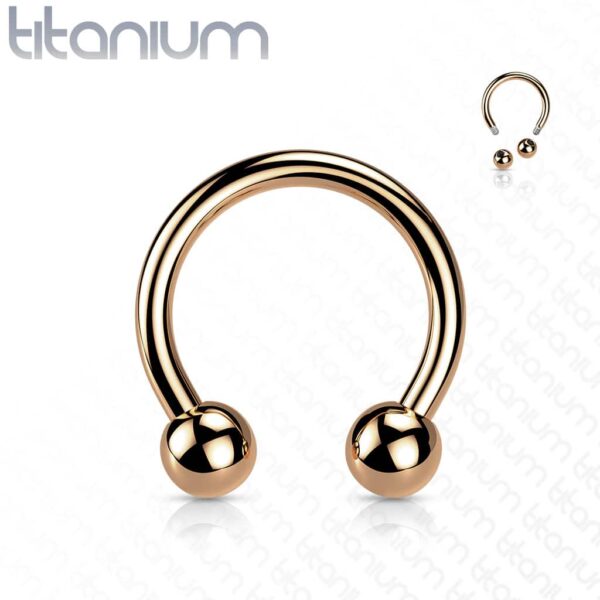 Circular barbell van titanium met coating in verschillende kleuren - Afbeelding 14