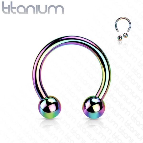Circular barbell van titanium met coating in verschillende kleuren - Afbeelding 15