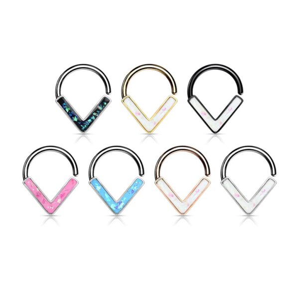 Ring met glitter Chevron in V vorm - Afbeelding 5