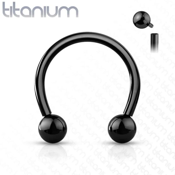 Intern geschroefde circular barbell van titanium in verschillende kleuren - Afbeelding 10