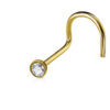 Neus screw piercing met verschillende coatings en helder diamantje - Afbeelding 5