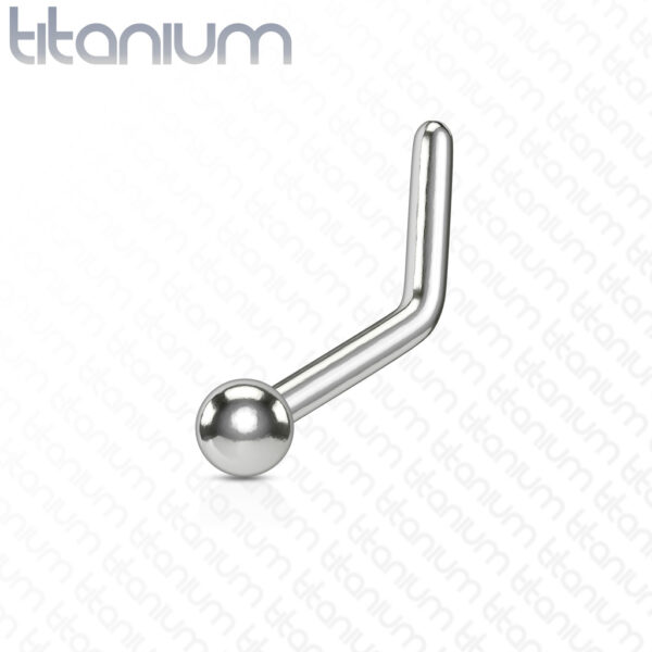 Titanium neus stud piercing L-vorm met verschillende tops - Afbeelding 5