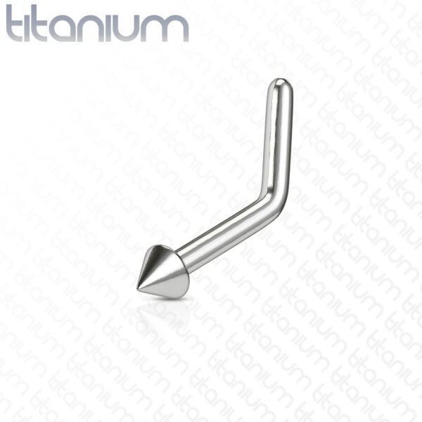 Titanium neus stud piercing L-vorm met verschillende tops - Afbeelding 7