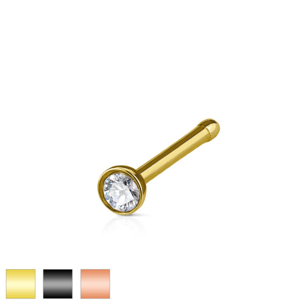 Neus bone in verschillende kleuren met heldere kristal