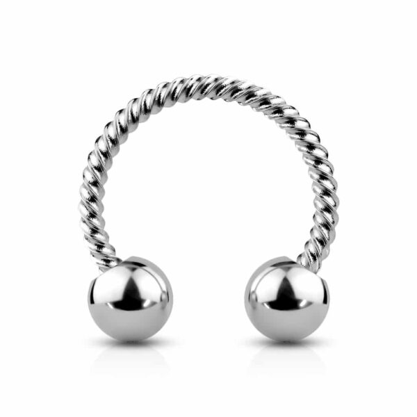 Circular barbell met twister motief en balletjes - Afbeelding 15