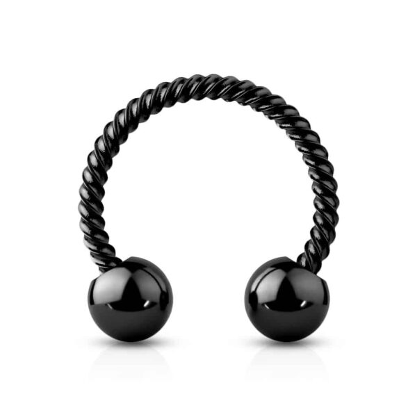Circular barbell met twister motief en balletjes - Afbeelding 18