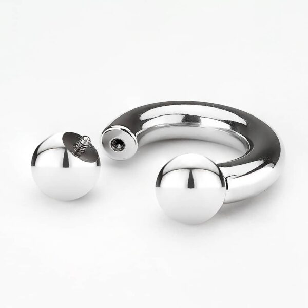 Circular barbell met intern geschroefde balletjes - Afbeelding 2