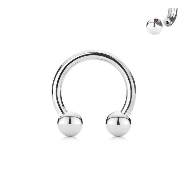 Circular barbell met intern geschroefde balletjes - Afbeelding 9