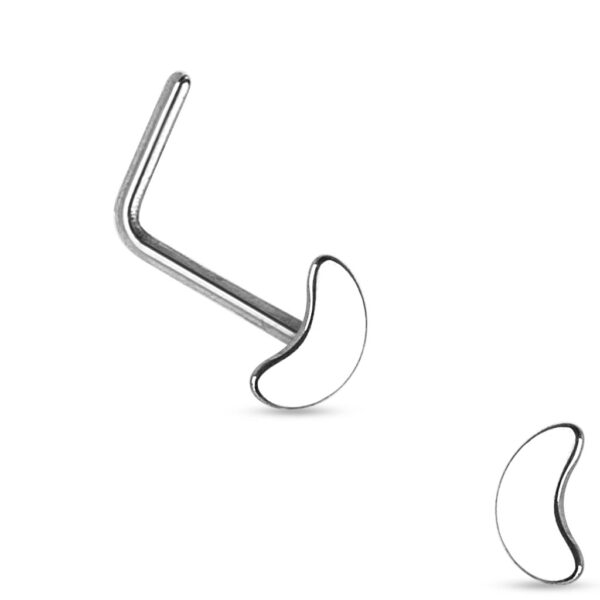 Neus stud piercing met halve maan in verschillende kleuren - Afbeelding 4