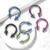 Circular barbell met spikes en titanium coating in verschillende kleuren - Afbeelding 2