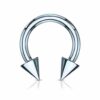 Circular barbell met spikes en titanium coating in verschillende kleuren - Afbeelding 7