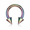 Circular barbell met spikes en titanium coating in verschillende kleuren - Afbeelding 8