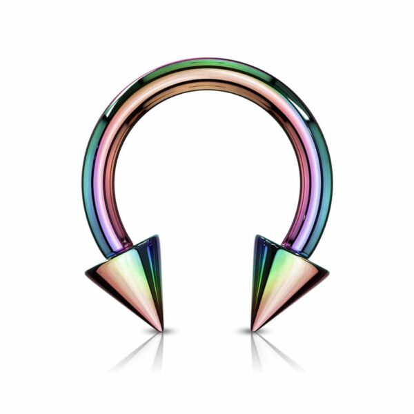 Circular barbell met spikes en titanium coating in verschillende kleuren - Afbeelding 8