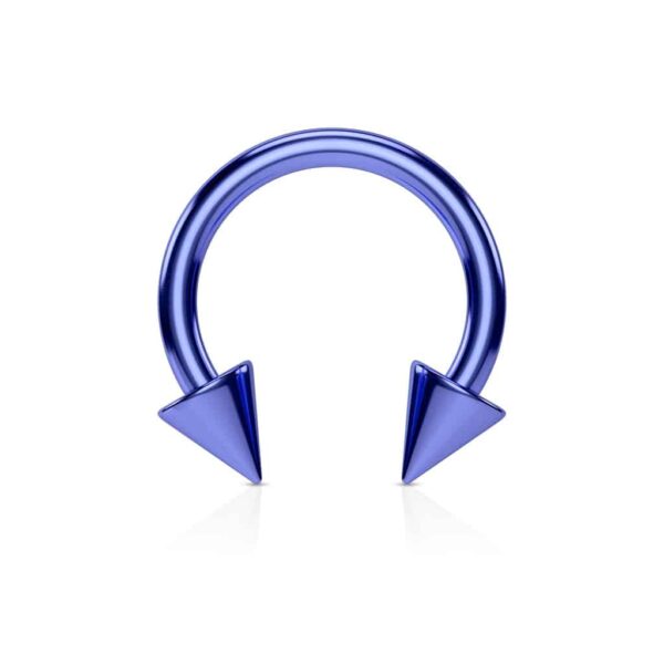 Circular barbell met spikes en titanium coating in verschillende kleuren - Afbeelding 9