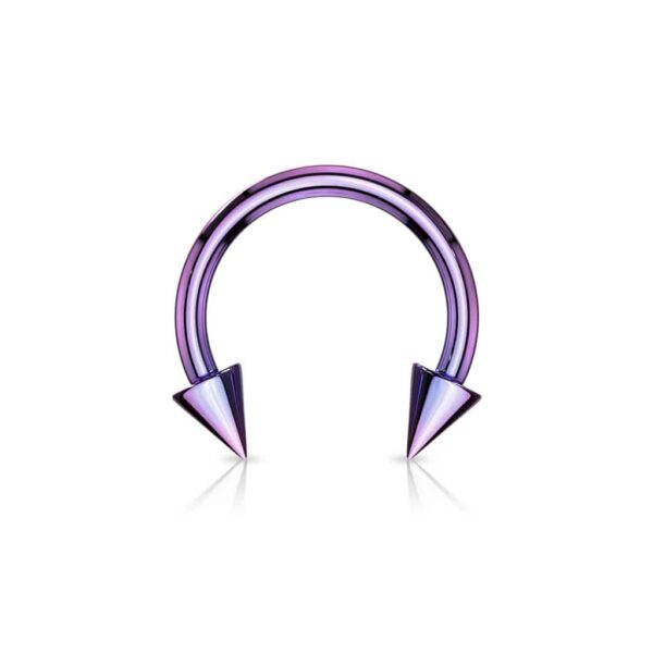 Circular barbell met spikes en titanium coating in verschillende kleuren - Afbeelding 12