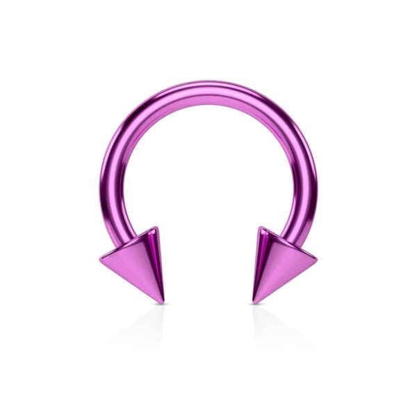 Circular barbell met spikes en titanium coating in verschillende kleuren - Afbeelding 18
