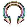 Circular barbell met spikes en titanium coating in verschillende kleuren - Afbeelding 40