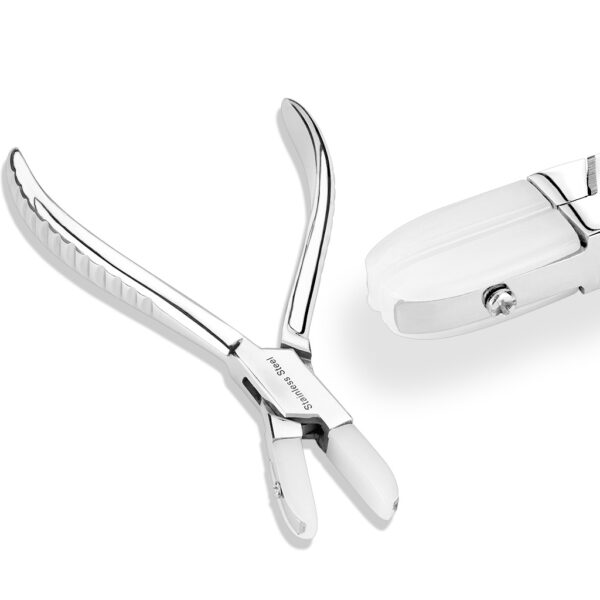 Neus fishtail tang met plastic bekken