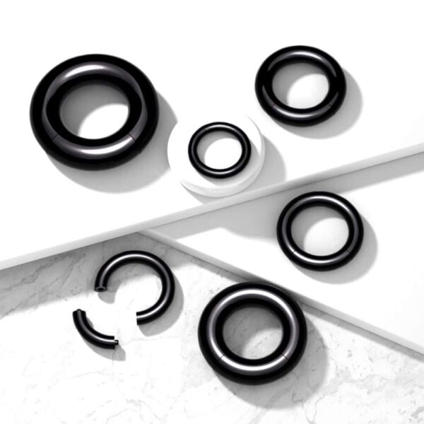 Zwarte Acryl segmentring - Afbeelding 2