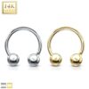 14Kt. Gouden Circular barbell