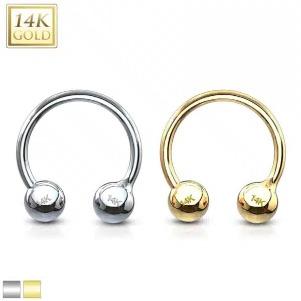 14Kt. Gouden Circular barbell