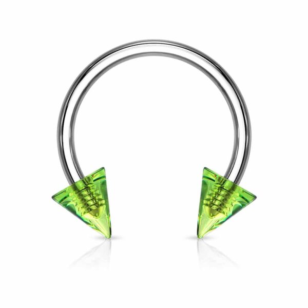 Circular barbel met gekleurde spikes van acryl - Afbeelding 14