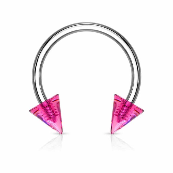 Circular barbel met gekleurde spikes van acryl - Afbeelding 16