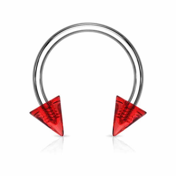 Circular barbel met gekleurde spikes van acryl - Afbeelding 17
