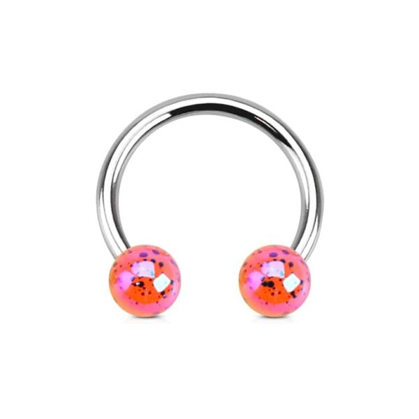 Circular barbell met gekleurde Aurora Borealis balletjes - Afbeelding 9