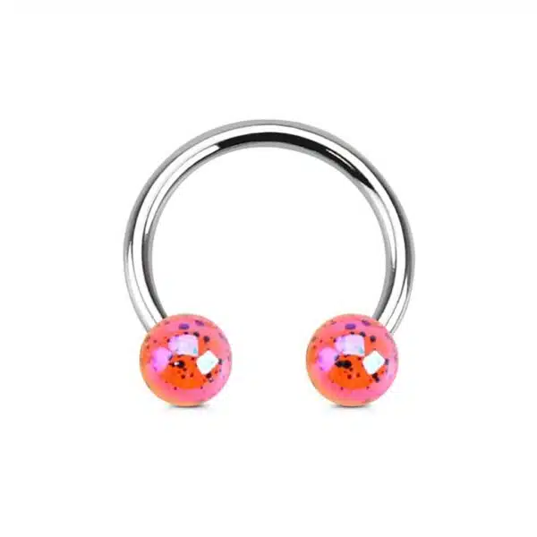 Circular barbell met gekleurde Aurora Borealis balletjes - Afbeelding 9