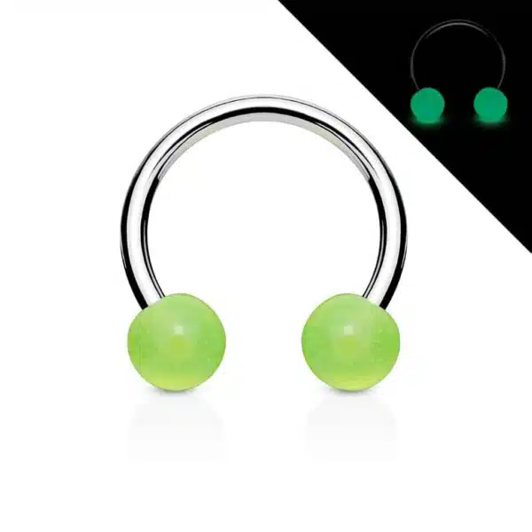 Circular barbell met glow in the dark balletjes - Afbeelding 9
