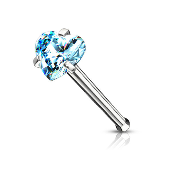 Neus bone piercing met hartje prong set - Afbeelding 14