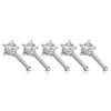 Neus bone piercing met ster prong set - Afbeelding 3