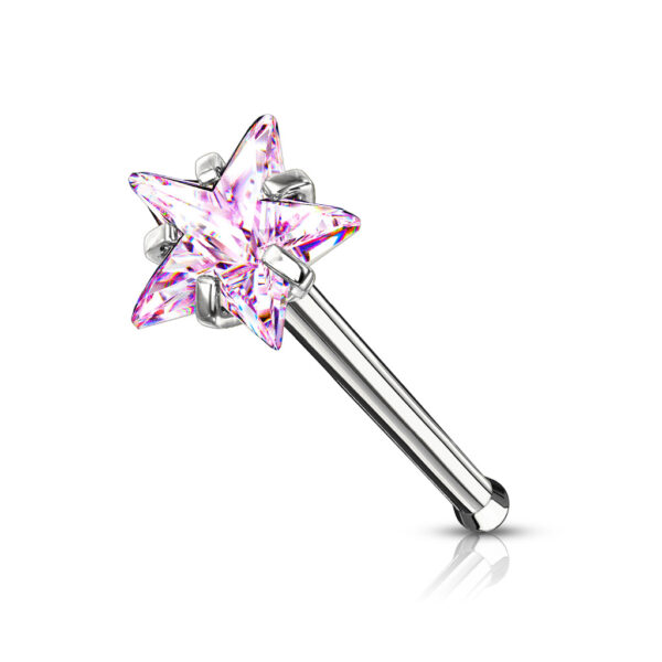 Neus bone piercing met ster prong set - Afbeelding 13