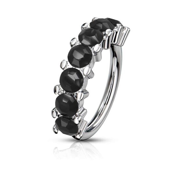 Piercing ring met 7 steentjes in verschillende kleuren - Afbeelding 26