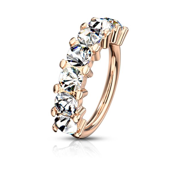 Piercing ring met 7 steentjes in verschillende kleuren - Afbeelding 29