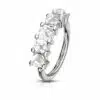 Buigbare piercing ring met 5 steentjes van 316L chirurgisch staal - Afbeelding 8