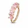 Buigbare piercing ring met 5 steentjes van 316L chirurgisch staal - Afbeelding 12