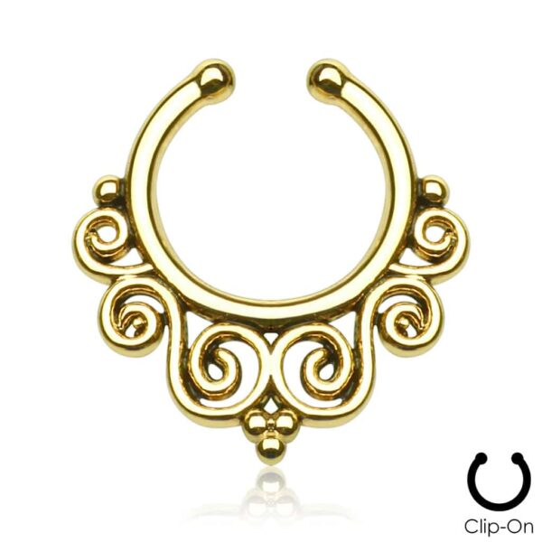 Neppe septum piercing met motief