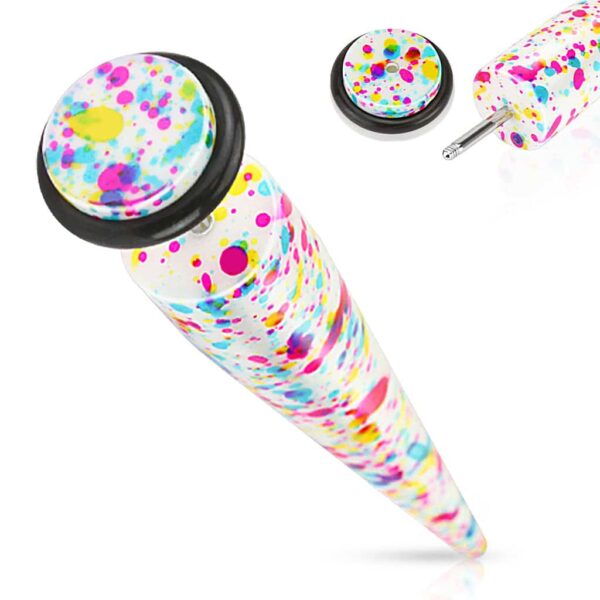 Neppe stretcher van acryl met spikkels